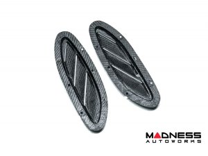 Alfa Romeo Giulia Hood Vent Trim Kit - Carbon Fiber - Quadrifoglio Alfa Romeo Giulia Hood Vent Trim Kit - Carbon Fiber - Quadrifoglio